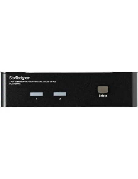 StarTech.com Conmutador Switch KVM 2 puertos HDMI con Hub Concentrador USB 2.0 Audio - 1920x1200