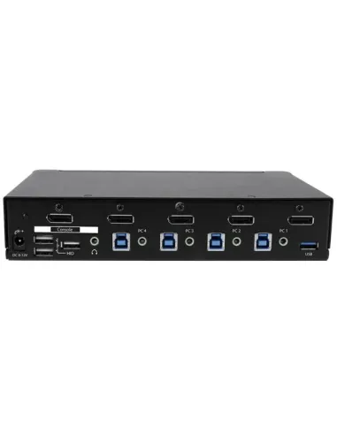 StarTech.com Switch Conmutador KVM de 4 Puertos DisplayPort 4K con USB 3.0