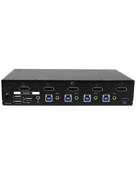StarTech.com Switch Conmutador KVM de 4 Puertos DisplayPort 4K con USB 3.0