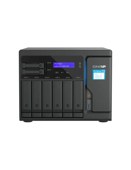 QNAP TS-855X SAN Torre Intel Atom® C5125 8 GB DDR4 0 TB QNAP QTS Negro