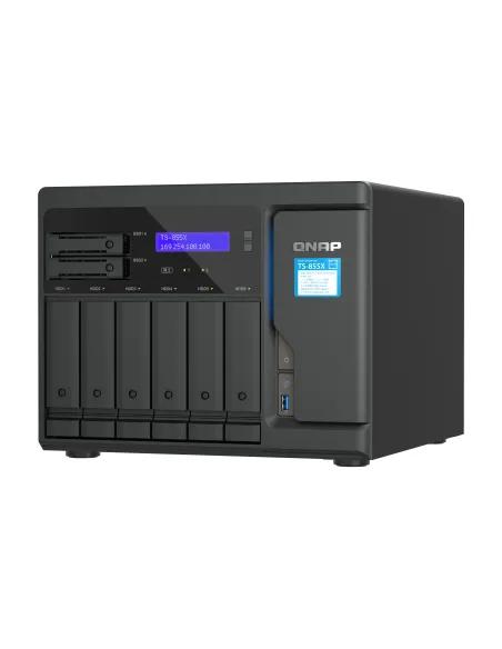 QNAP TS-855X SAN Torre Intel Atom® C5125 8 GB DDR4 0 TB QNAP QTS Negro