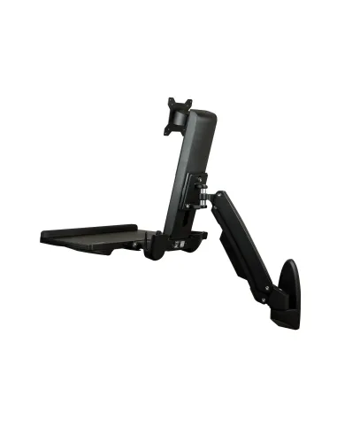 StarTech.com Estación de Trabajo de Pie y Sentado para Montaje en Pared - Para Un Monitor de hasta 24 Pulgadas - Escritorio