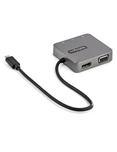 StarTech.com Adaptador Multipuertos USB-C - Docking Station USB Tipo C - HDMI o VGA - con Cable de 29cm - con Puertos USB A y 2