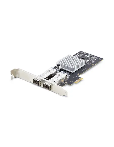 StarTech.com Tarjeta PCIe 2.1x1 de Red de Fibra Óptica Cobre Ethernet 1Gb SFP de 2 Puertos - Chipset Controlador Intel I350-AM2