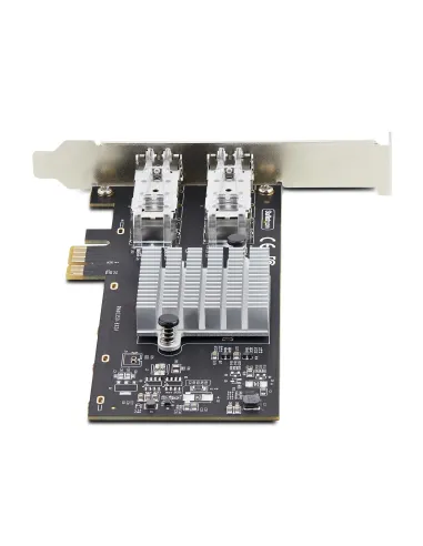 StarTech.com Tarjeta PCIe 2.1x1 de Red de Fibra Óptica Cobre Ethernet 1Gb SFP de 2 Puertos - Chipset Controlador Intel I350-AM2