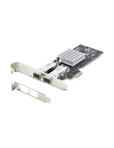 StarTech.com Tarjeta PCIe 2.1x1 de Red de Fibra Óptica Cobre Ethernet 1Gb SFP de 2 Puertos - Chipset Controlador Intel I350-AM2
