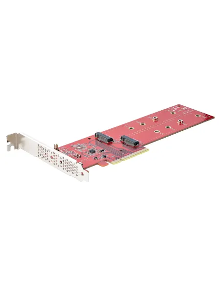 StarTech.com Tarjeta PCIe Adaptadora para 2 SSDs M.2, PCI Express x8 o x16 a NVMe Doble o SSDs M.2 AHCI, PCI Express 4.0,