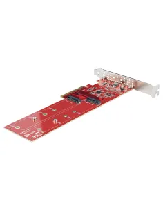 StarTech.com Tarjeta PCIe Adaptadora para 2 SSDs M.2, PCI Express x8 o x16 a NVMe Doble o SSDs M.2 AHCI, PCI Express 4.0, 2
