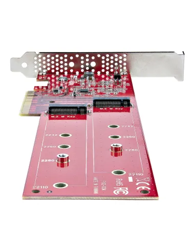 StarTech.com Tarjeta PCIe Adaptadora para 2 SSDs M.2, PCI Express x8 o x16 a NVMe Doble o SSDs M.2 AHCI, PCI Express 4.0,