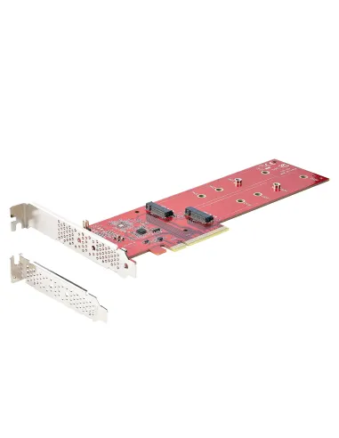 StarTech.com Tarjeta PCIe Adaptadora para 2 SSDs M.2, PCI Express x8 o x16 a NVMe Doble o SSDs M.2 AHCI, PCI Express 4.0,
