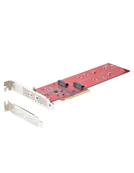StarTech.com Tarjeta PCIe Adaptadora para 2 SSDs M.2, PCI Express x8 o x16 a NVMe Doble o SSDs M.2 AHCI, PCI Express 4.0,