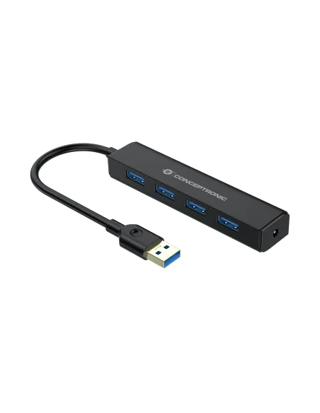 Conceptronic C4PUSB3 hub de interfaz USB 3.2 Gen 1 (3.1 Gen 1) Type-A 5000 Mbit s Negro