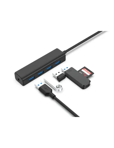 Conceptronic C4PUSB3 hub de interfaz USB 3.2 Gen 1 (3.1 Gen 1) Type-A 5000 Mbit s Negro