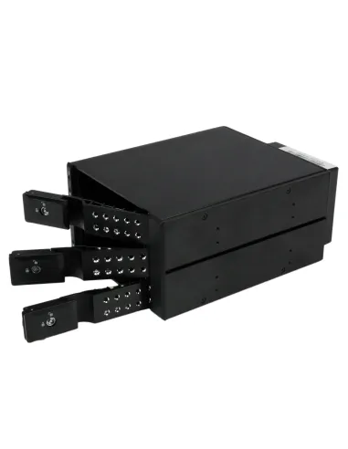 StarTech.com Rack Móvil Backplane de 3 Bahías para Unidades de 3,5 SAS II SATA III Hot Swap - 6 Gbps - Rack Móvil de Aluminio