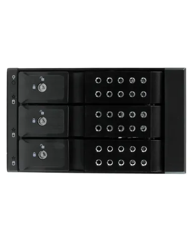 StarTech.com Rack Móvil Backplane de 3 Bahías para Unidades de 3,5 SAS II SATA III Hot Swap - 6 Gbps - Rack Móvil de Aluminio