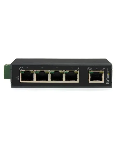 StarTech.com Switch Conmutador Industrial Ethernet de 5 Puertos RJ45 de Montaje en Carril DIN