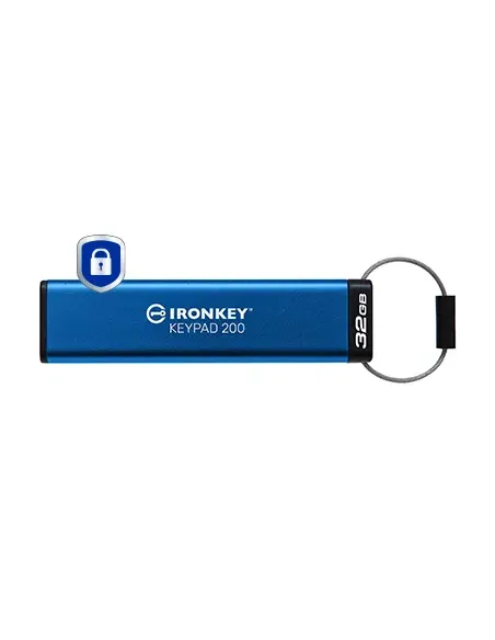 Kingston Technology IronKey Keypad 200 de 32 GB, FIPS 140-3 nivel 3 (pendiente) cifrado AES-256