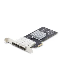 StarTech.com Tarjeta PCIe 2.1x2 (Compatible con x4, x8 y x16) de Red de Fibra Óptica Cobre Ethernet 1Gb SFP de 4 Puertos -