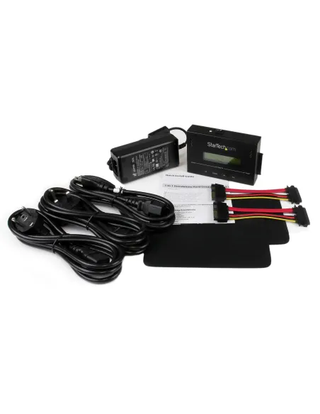 StarTech.com Clonador y Borrador Autónomo 1 1 para Discos Duros SSDs SATA - con Pantalla LCD - TAA - Independiente del Sistema