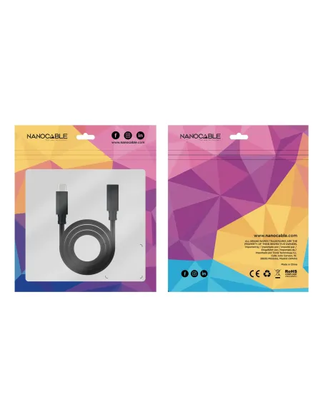 Nanocable 10.01.4502 cable USB USB 3.2 Gen 2x2 2 m USB C Negro