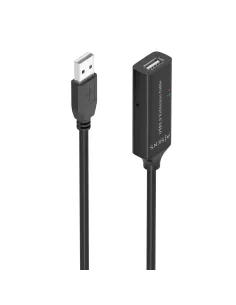 AISENS Cable USB 2.0 Prolongador con Amplificador, Tipo A M-A H, Negro, 15m