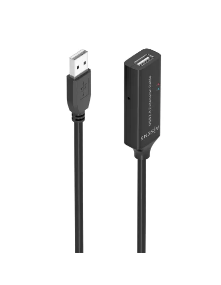 AISENS Cable USB 2.0 Prolongador con Amplificador, Tipo A M-A H, Negro, 15m