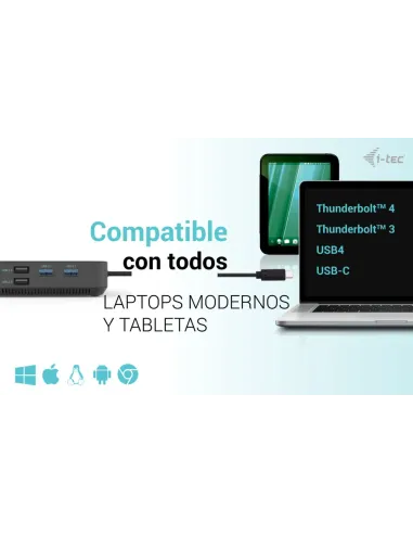 i-tec USB-C HDMI Dual DP Docking Station with Power Delivery 100 W + Universal Charger 100 W