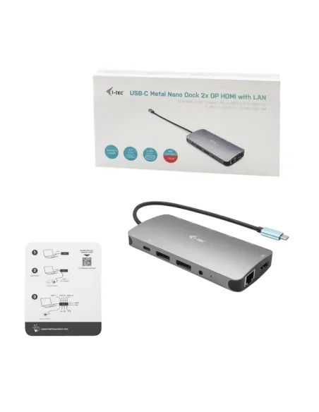 i-tec Metal USB-C Nano 3x Display Docking Station + Power Delivery 100 W