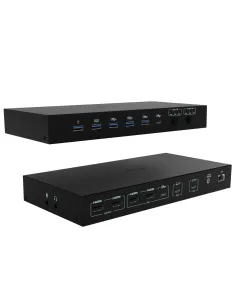 i-tec USB-C KVM Dock PRO for Three Hosts, Dual Video, with 2x Power Delivery, max 92W