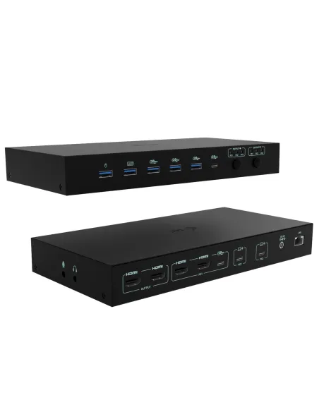 i-tec USB-C KVM Dock PRO for Three Hosts, Dual Video, with 2x Power Delivery, max 92W