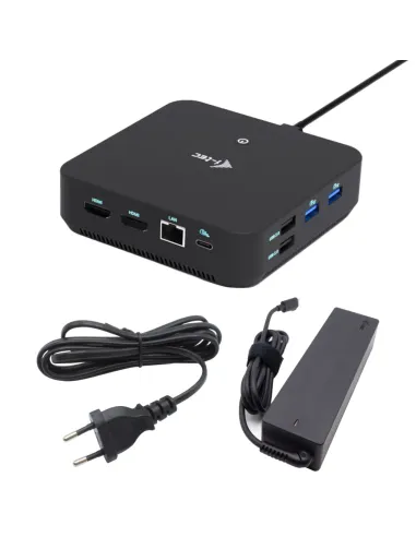 i-tec USB-C DP Dual HDMI Docking Station with Power Delivery 100 W + Universal Charger 100W