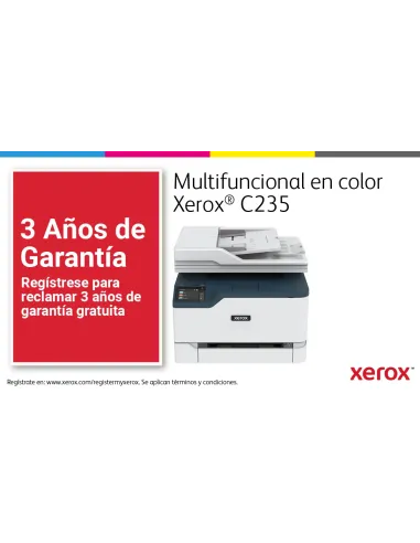 Xerox C235 A4 22 ppm Inalámbrica Copia impresión escaneado fax PS3 PCL5e 6 ADF 2 bandejas Total 251 hojas