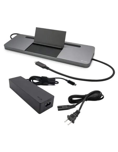 i-tec Metal SB-C Ergonomic 4K 3x Display Docking Station with Power Delivery 85 W + Universal Charger 100 W