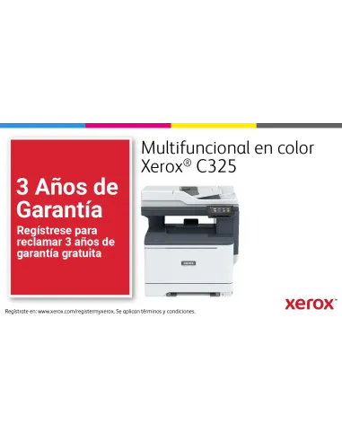 Xerox C325 A4 33 ppm Inalámbrica a doble cara Copia impresión escaneado fax PS3 PCL5e 6 2 bandejas 251 hojas