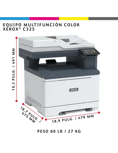 Xerox C325 A4 33 ppm Inalámbrica a doble cara Copia impresión escaneado fax PS3 PCL5e 6 2 bandejas 251 hojas