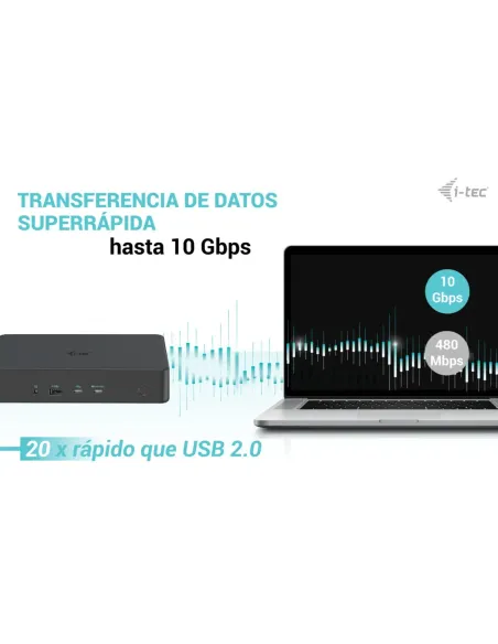 i-tec USB 3.0   USB-C   Thunderbolt 3 Professional Dual 4K Display Docking Station Generation 2 + Power Delivery 100W