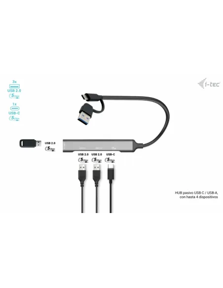i-tec USB-C USB-A Metal HUB 1x USB 3.0 + 3x USB 2.0