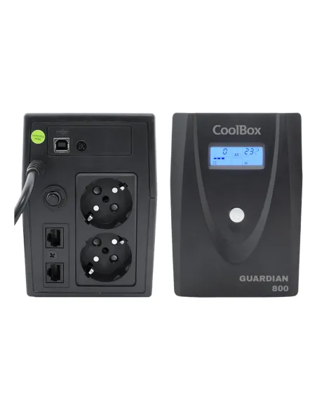 CoolBox SAI GUARDIAN3 LCD 800VA 480W 2 SCHUKOS + SOFTWARE