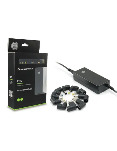 Conceptronic CNB65 adaptador e inversor de corriente Interior 65 W Negro