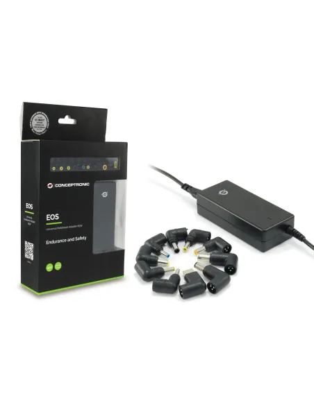 Conceptronic CNB65 adaptador e inversor de corriente Interior 65 W Negro