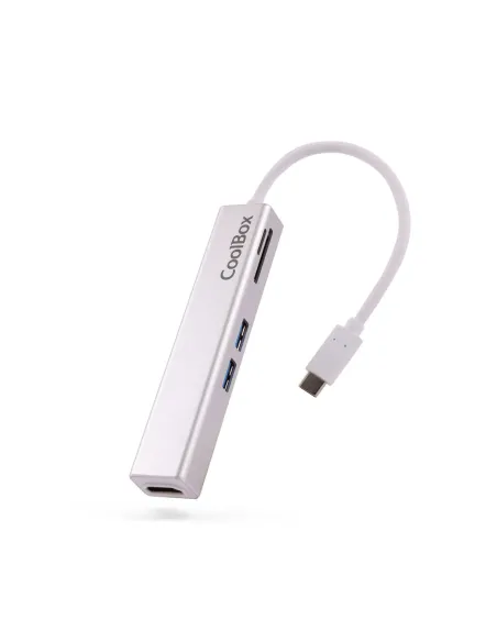 CoolBox MINIDOCK LITE USB-C ALUMINIO HDMI 3XUSB3.0 SD MICROSD