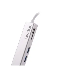 CoolBox MINIDOCK LITE USB-C ALUMINIO HDMI 3XUSB3.0 SD MICROSD 2