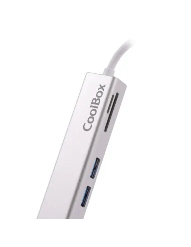 CoolBox MINIDOCK LITE USB-C ALUMINIO HDMI 3XUSB3.0 SD MICROSD