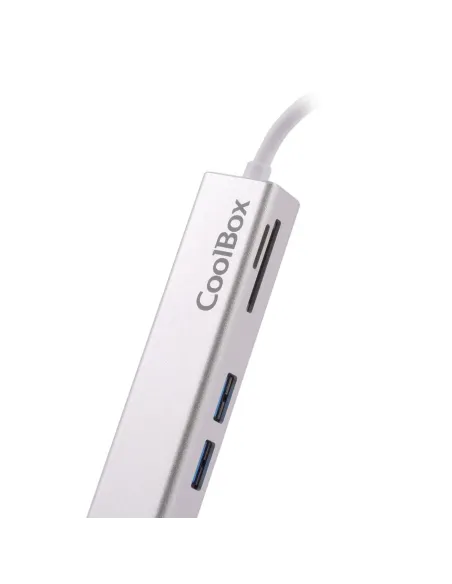 CoolBox MINIDOCK LITE USB-C ALUMINIO HDMI 3XUSB3.0 SD MICROSD