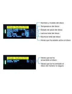 CoolBox CAJA CARCASA SSD M.2 NVME SATA LCD MINICHASE PS32 USB3.2 GEN2 ALUMINIO 2