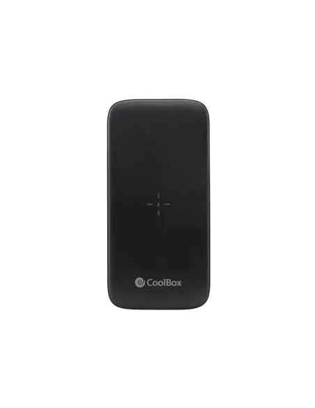 CoolBox POWERBANK QI INALAMBRICO USB-A USB-C MICROUSB LIGHTING 10.000MAH NEGRO