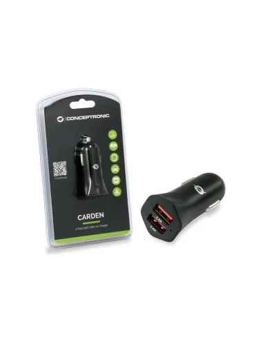 Conceptronic CARDEN04B cargador de dispositivo móvil Universal Negro Encendedor de cigarrillos Auto