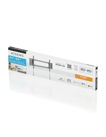 AISENS Soporte ECO Ultra Delgado para Monitor Tv 80Kg de 43-90, Negro