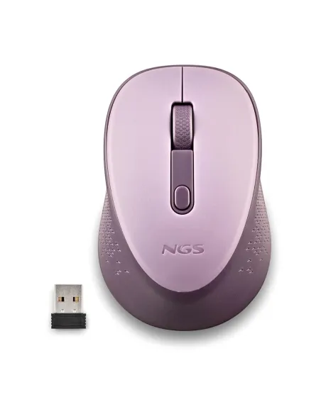 NGS DEW LILAC ratón Oficina Ambidextro RF inalámbrico Óptico 1600 DPI