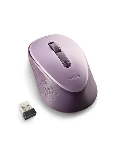 NGS DEW LILAC ratón Oficina Ambidextro RF inalámbrico Óptico 1600 DPI
